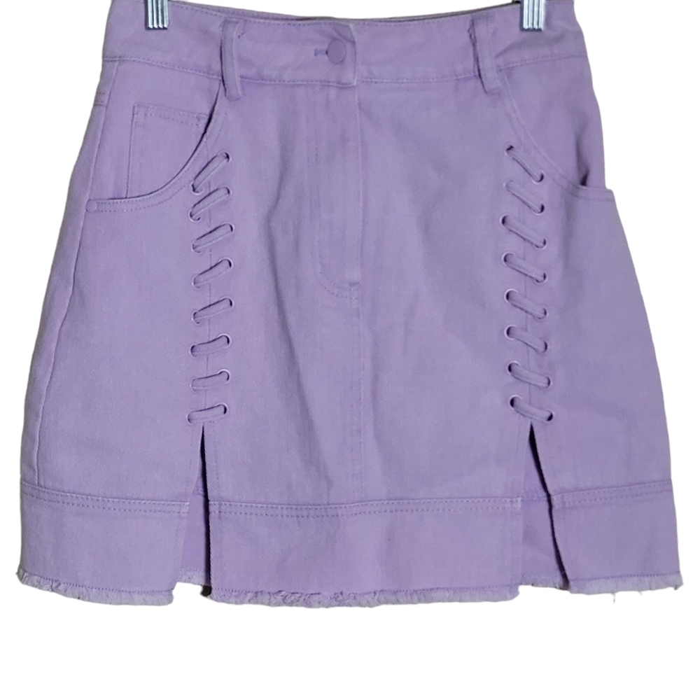 Elliatt Falcon Skirt Lace up Mini in Lilac Purple Size  S